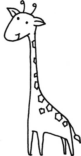 长颈鹿简笔画