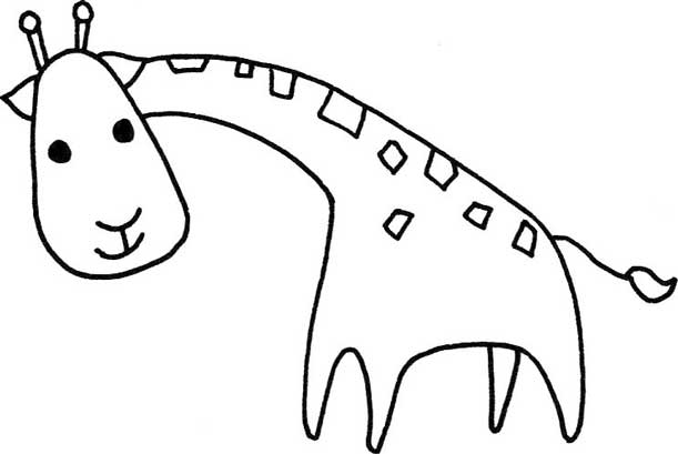 长颈鹿简笔画