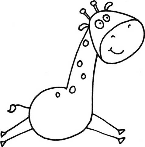 长颈鹿简笔画