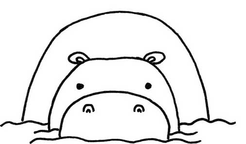 河马简笔画