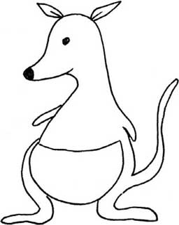 袋鼠简笔画