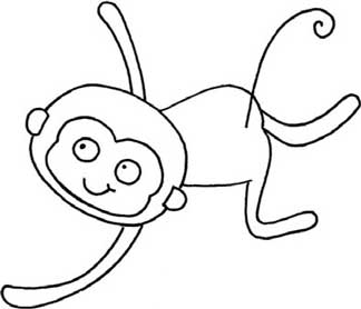 猴子简笔画