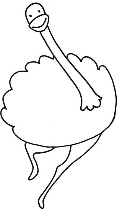 鸵鸟简笔画