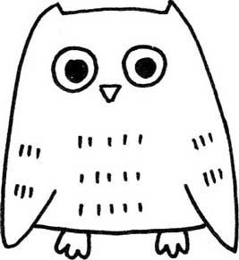 猫头鹰简笔画