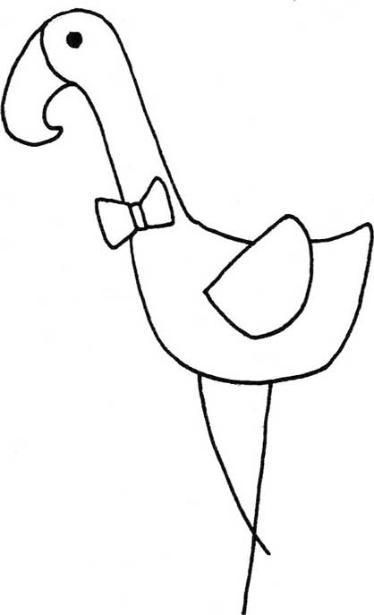 火烈鸟简笔画