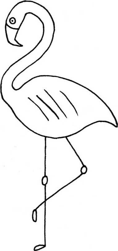 火烈鸟简笔画