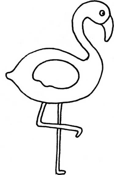 火烈鸟简笔画
