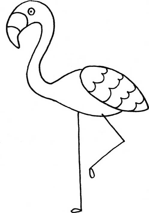 火烈鸟简笔画