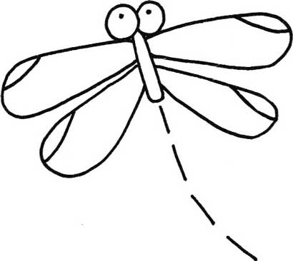 蜻蜓简笔画