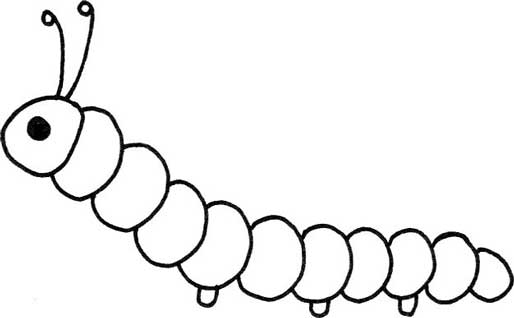 毛毛虫简笔画