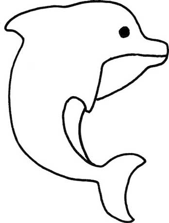 海豚简笔画