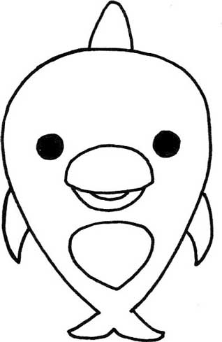 海豚简笔画
