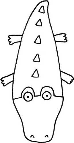 鳄鱼简笔画