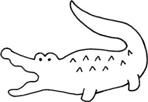 鳄鱼简笔画