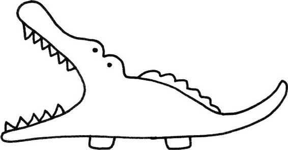 鳄鱼简笔画