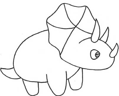 三角龙简笔画