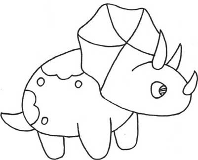 三角龙简笔画