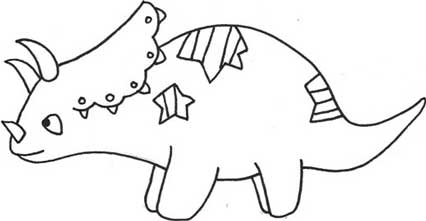 三角龙简笔画