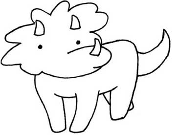 三角龙简笔画