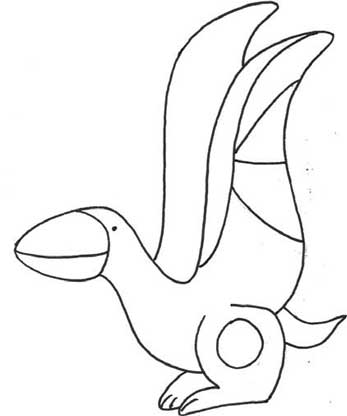 翼龙简笔画
