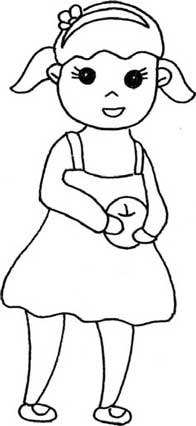 女孩简笔画