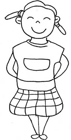 女孩简笔画