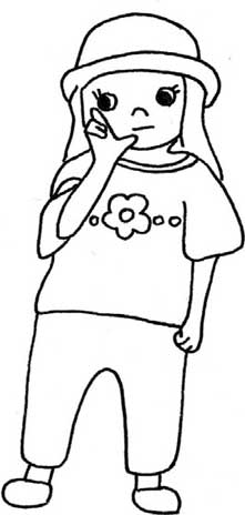 女孩简笔画