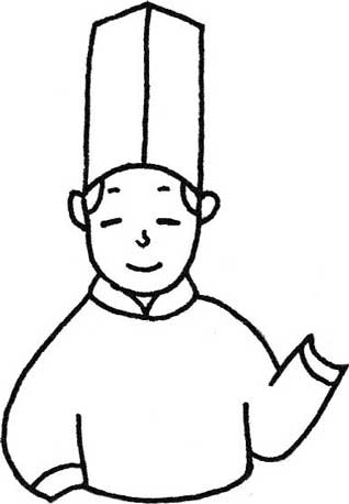 厨师简笔画