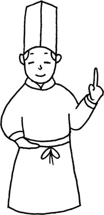 厨师简笔画