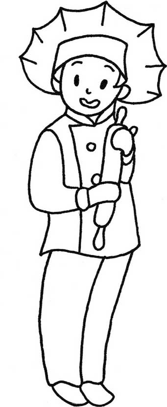 厨师简笔画