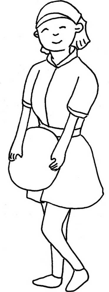 服务员简笔画