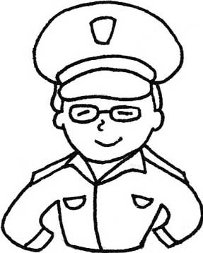 警察简笔画