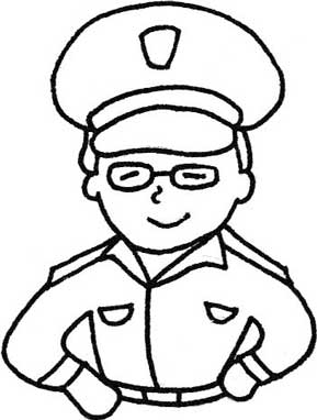 警察简笔画