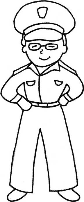 警察简笔画