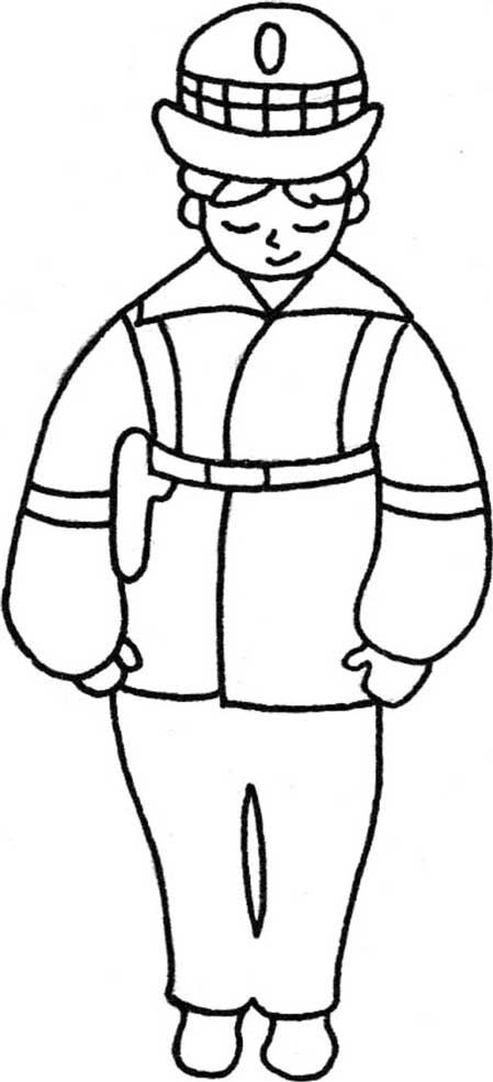 警察简笔画