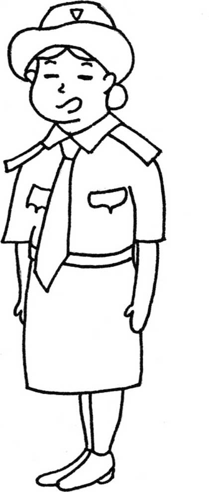 警察简笔画
