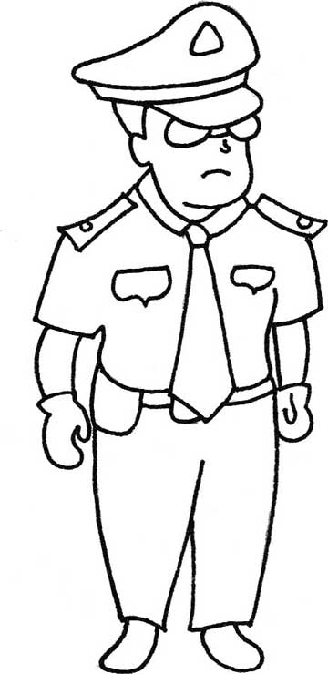 警察简笔画