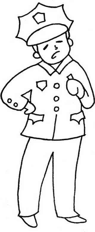 警察简笔画