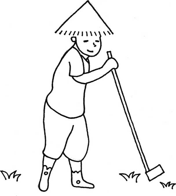 农夫简笔画