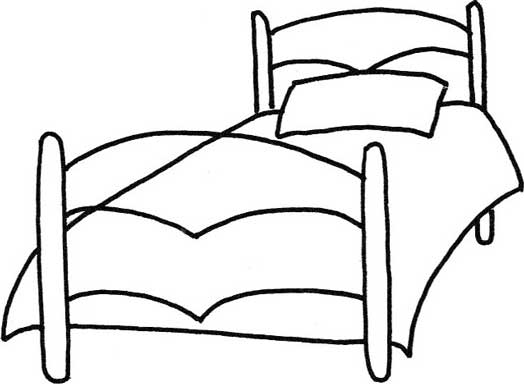 床简笔画