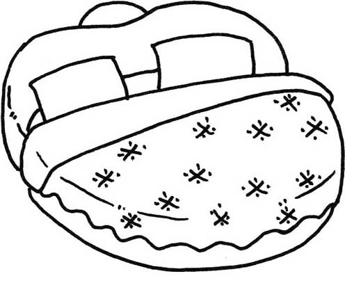 床简笔画