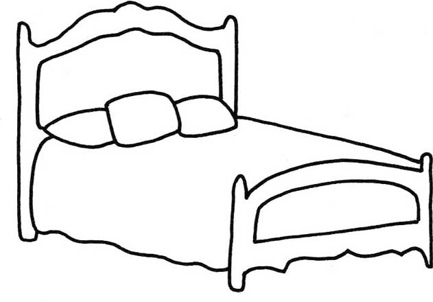 床简笔画