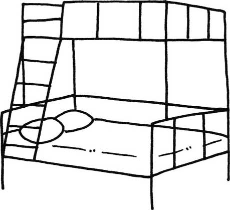 床简笔画