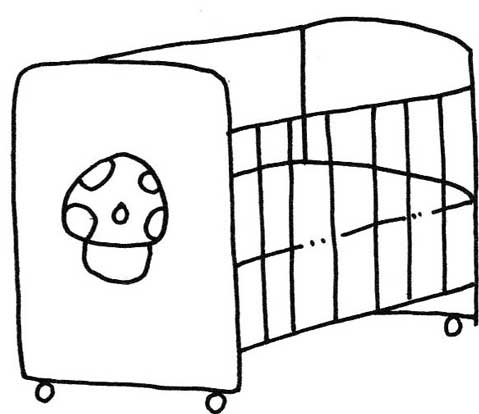 床简笔画