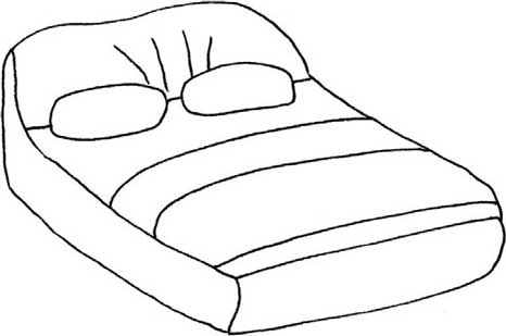 床简笔画