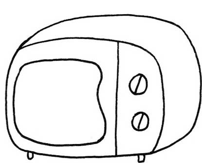 微波炉简笔画