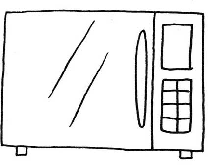 微波炉简笔画