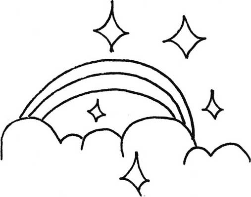 彩虹简笔画