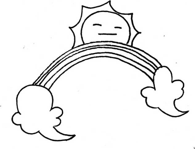 彩虹简笔画