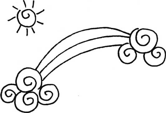 彩虹简笔画